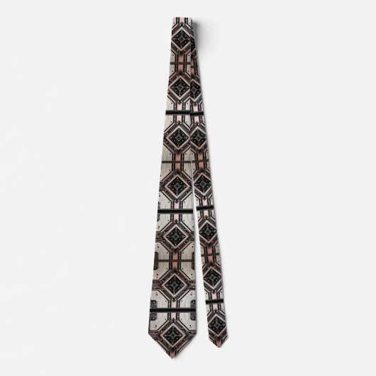 Abstract Circuit Board - Retro Art Deco ネクタイ (正面)