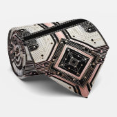 Abstract Circuit Board - Retro Art Deco ネクタイ (ロール)