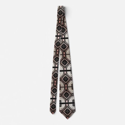 Abstract Circuit Board - Retro Art Deco ネクタイ (裏面)