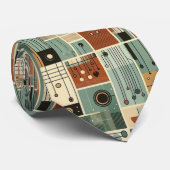 Abstract Circuit Board - Retro Mid Century Modern  ネクタイ (ロール)