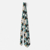 Abstract Circuit Board - Retro Mid Century Modern  ネクタイ (裏面)