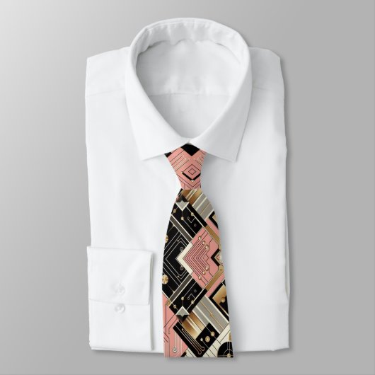 Abstract Circuit Board - Retro Mid Century Modern ネクタイ (タイ)