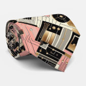 Abstract Circuit Board - Retro Mid Century Modern ネクタイ (ロール)