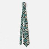 Abstract Circuit Board - Retro Mid Century Modern  ネクタイ (裏面)