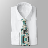 Abstract Circuit Board - Retro Mid Century Modern ネクタイ (タイ)