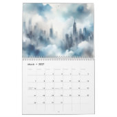 Abstract City Scape 12 Month Calendar カレンダー (3月 2027)