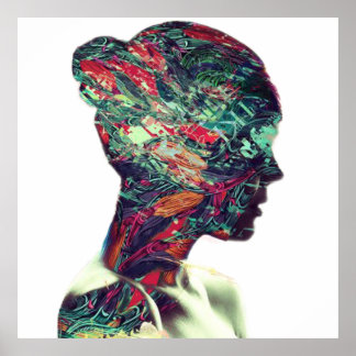 Abstract Classic Art Painting Woman ポスター