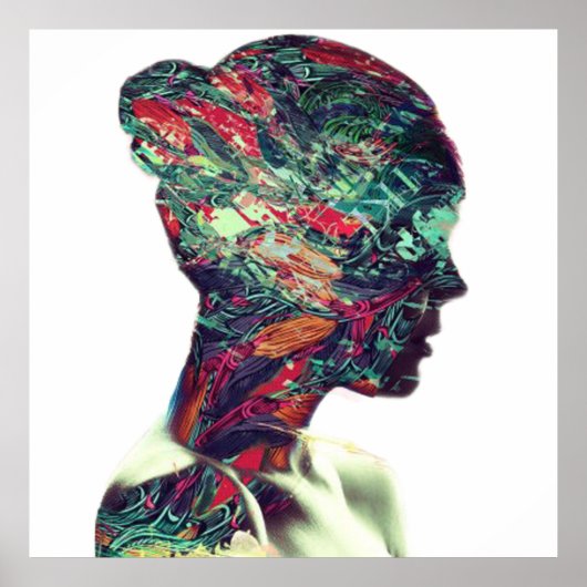 Abstract Classic Art Painting Woman ポスター (正面)