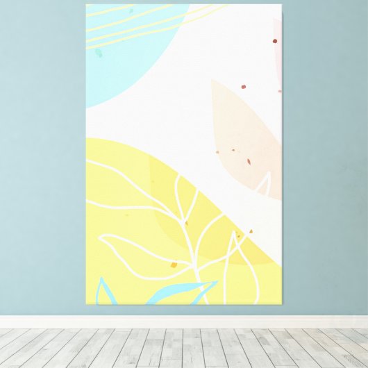 Abstract Classic Art Shape キャンバスプリント (インサイチュ (ウッドフロア))