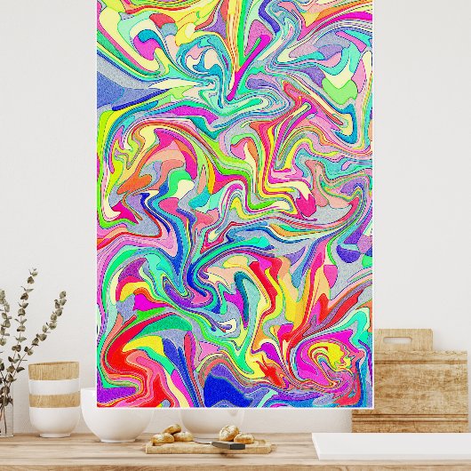 Abstract Classic Art Shape ポスター (キッチン)