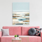 Abstract Coastal Shore Painting キャンバスプリント (インサイチュ (リビング))
