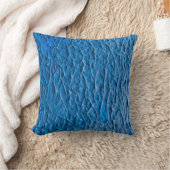 Abstract Cobalt Blue Textured Wall with Impasto Pa クッション (ブランケット)