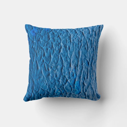Abstract Cobalt Blue Textured Wall with Impasto Pa クッション (裏面)