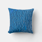 Abstract Cobalt Blue Textured Wall with Impasto Pa クッション (正面)