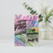 abstract collage architecture and words ポストカード (スタンド正面)