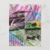 abstract collage architecture and words ポストカード (正面)