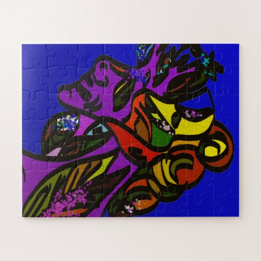 Abstract Collage Art Puzzle ジグソーパズル (横)