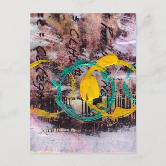 abstract collage circles  ポストカード (正面)