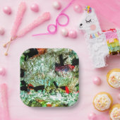 Abstract collage paper plate recycled plastic ペーパープレート (パーティー)