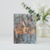 abstract collage with face ポストカード (スタンド正面)