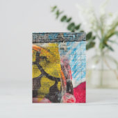 abstract collage yellow sun words ポストカード (スタンド正面)