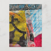 abstract collage yellow sun words ポストカード (正面)