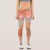 Abstract Color Art Leggings for Expressive Looks カプリレギンス (正面)