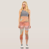 Abstract Color Art Leggings for Expressive Looks カプリレギンス (正面)