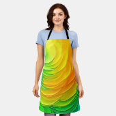 Abstract Color Energy Flow Design エプロン (着用した状態)