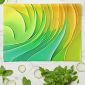 Abstract Color Energy Flow Design キッチンタオル (折り畳み)