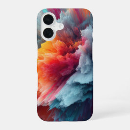 Abstract Color Explosion Modern iPhone 16ケース