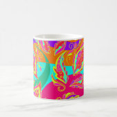 abstract,color,pattern, indian,mandala,pink, コーヒーマグカップ (中央)
