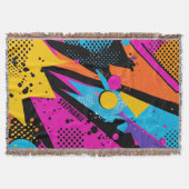 Abstract Color Splash in Retro Comic Style (1) スローブランケット (正面)
