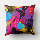 Abstract Color Splash in Retro Comic Style (4) クッション (裏面)