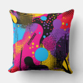 Abstract Color Splash in Retro Comic Style (4) クッション (正面)