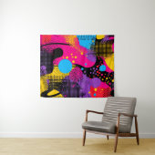 Abstract Color Splash in Retro Comic Style (4) タペストリー (インサイチュ(横))