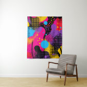 Abstract Color Splash in Retro Comic Style (4) タペストリー (インサイチュ)