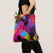 Abstract Color Splash in Retro Comic Style (4) トートバッグ (クローズアップ)