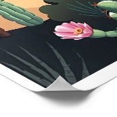 Abstract Colorado Mountains Desert Cactus ポスター (角)