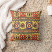 Abstract Colorful African Seamless Pattern with Ge クッション (ブランケット)