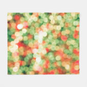 Abstract colorful bokeh background フリースブランケット (正面(横))
