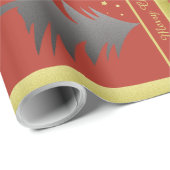 Abstract Colorful Christmas Paper with Text ラッピングペーパー (ロールコーナー)