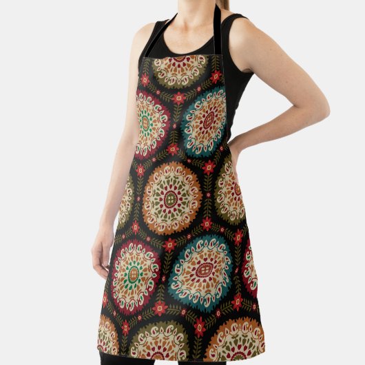 abstract colorful circle bunch pattern backgrounda エプロン (インサイチュ)