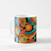 Abstract colorful coffee mug コーヒーマグカップ (正面左)