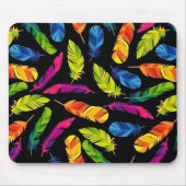 Abstract colorful feather explosion マウスパッド (正面)