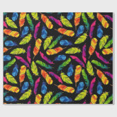Abstract colorful feather explosion ラッピングペーパー (フラット)