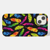 Abstract colorful feather explosion iPhoneケース (裏面横)