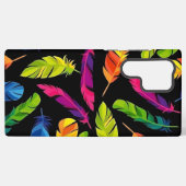 Abstract colorful feather explosion samsung galaxyケース (裏面横)