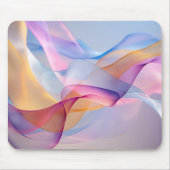 Abstract Colorful Flowing Ribbons マウスパッド (正面)