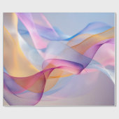 Abstract Colorful Flowing Ribbons ラッピングペーパー (フラット)